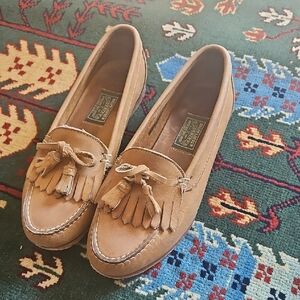 Ralph Lauren Brown Moccasins with Fringe